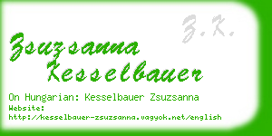 zsuzsanna kesselbauer business card